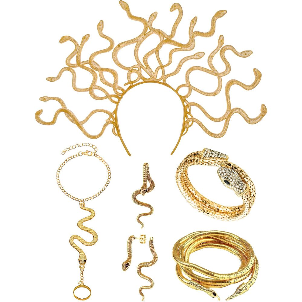 8825 Halloween Medusa Costume Accessoriess Set, 6 Pcs